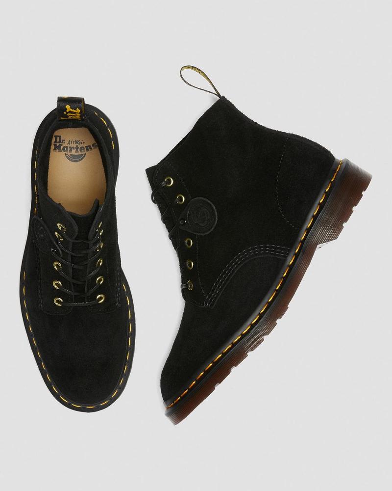 Dr Martens 101 Suede Enkellaars Dames Zwart | NL 95CTV